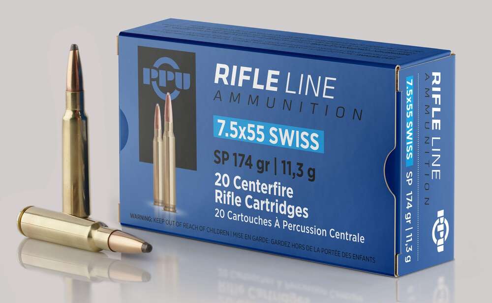 Ammunition TRZ Trading Inc. Ready Series PRIVI 7.5x55 Swiss SP 174 gr 20BX